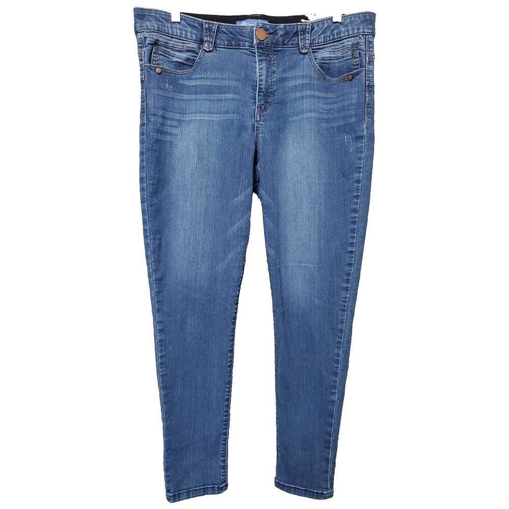 Democracy "Ab"solution Cuffed Indigo Ankle Skimmer Jeans Size 16